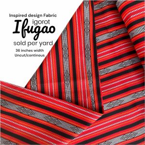 Ifugao Print Design Cotton Fabric Tela Textile 36” width by Telamaestra