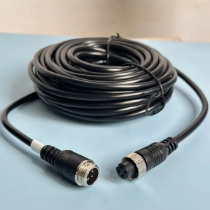 4 Pin การบินขยายสายวิดีโอ 3M 5M 10M 15M 20M 30M สําหรับรถบรรทุกรถบัสกล้องสายเชื่อมต่อ