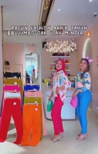 CELANA POLOS PANJANG CASUAL WANITA HIGHWAIST 2460