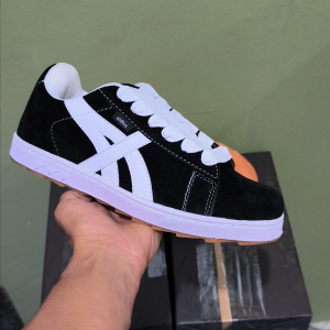 Aldhis Sepatu Pria Sneakers tali Gemuk SUEDE XL Sneaker Casual Cowok Hitam Putih