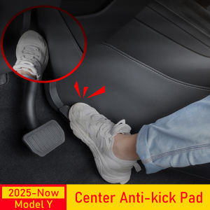 for Tesla Model Y Juniper 2025 2026 Center Console Side Anti-Kick Pad Dust-proof Protector Cover Leather Floor Mats Accessories