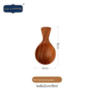 LC LIVING | Solid Teak Wood Handmade Dipping Sauce Dish