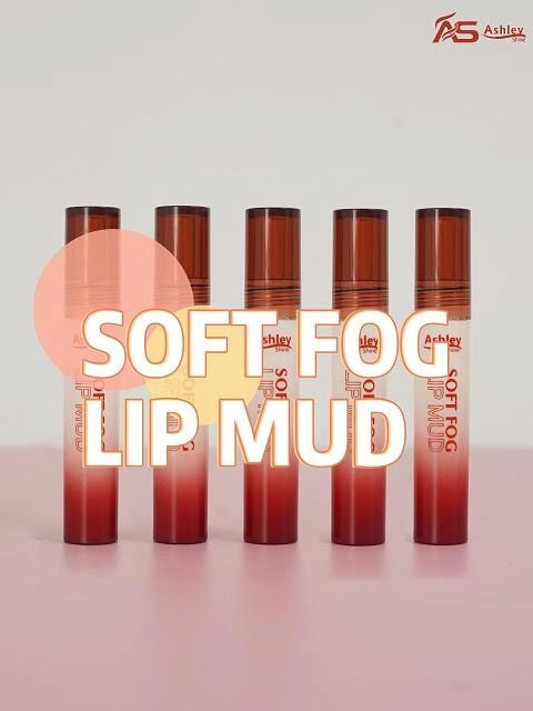 Ashley Shine Soft  Fog Lip Mud Long-lasting Waterproof Sweat 5 Colors Non-sticky Liquid Lipstick Lip Gloss AS2136