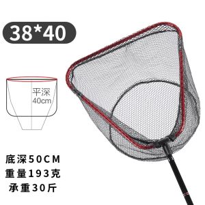 Portable Aluminum Alloy Folding Fish Net Large Triangular Head for Catching Big Blue Catfish Outdoor Camping Travel Gear