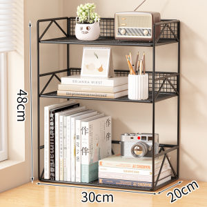 Desktop Organizer Rack Simple Metal Bookshelf Office Document Storage Small Home Office Desk File Placement Shelf