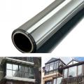 One-way Glass Self Adhesive Mirror Window Film DIY Reflective Insulated Foil Privacy for Home Office Decor Stickers Black Silver. 