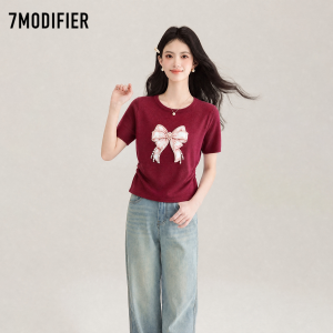 7.Modifier | Áo Thun Elegent Đa Năng In Hình Nơ Cổ Tròn Tô Đẹp Vòng 2