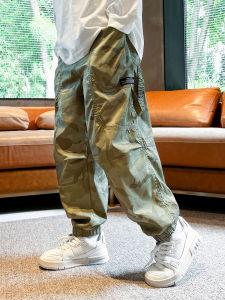 Boys Casual Cotton Blend Long Pants Mosquito Proof Children Workwear Fat Kids Summer Spring Autumn Fashionable Leisure Thin