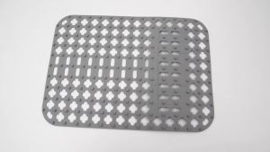 Silicone Sink Protector Non-slip Grey Sink Mat for Bottom Heat-Resistant Grid Tableware Dish Drying Pad Kitchen Draining Tool