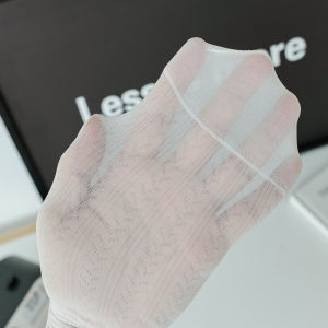 British Style Womens Mid-Calf Socks Floral Lace Ice Silk Ultra-Thin Summer Fashionable White Edge Velvet Anti-Odor Socks