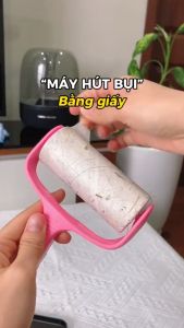 Cây Lăn Bụi Quần Áo Siêu Dính Tặng 2 Lõi Thay Thế – Lăn Lông Thú Cưng Bụi Vải Vụn Bánh Tiện Lợi