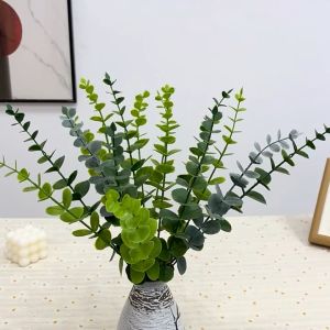 Cành Khuynh Diệp Giả Lá Bạc Giả Nhiều Màu Size 38 CM Giống Thật Dùng Trang Trí Nhà Cửa Decor Phòng Cắm Hoa