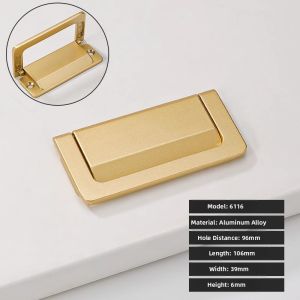INNDUN | Invisible Flat Mounted Drawer Pulls Black