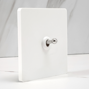 PIALT | Vintage Wall Switch Suitable for Light White/Pearl White Silver Matte Plastic Panel