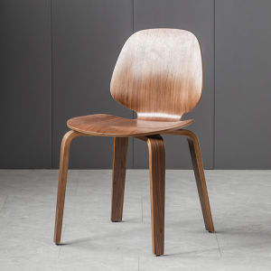 Scandinavian Log Art Designer White Oak Solid Wood Home Backrest Adult Restaurant and Cafe Milk Tea Shop Chair