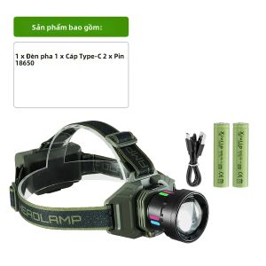 Đèn Pha LED Sạc 600000000LM Siêu Sáng Có Đèn Đuôi Hợp Kim Nhôm Đèn Pin Câu Cá Cho Cắm Trại Ngoài Trời Đi Bộ Đường Dài