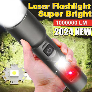 EDC Portable Flashlight Zoom Torch USB Rechargeable Battery Light  Aluminium Alloy Lantern for Self Defense Camping Hiking Gift