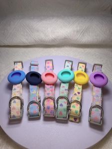 Cute Pet Collar For Airtag Adjustable Collar For Cat Small Dog Anti-lost Durable Cat Necklace Puppy Collar Heart Shape Printing