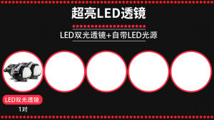 Super Bright LED Double Beam Lens Headlight Conversion Kit High Beam 55W Laser Headlight Angel Eye Daytime Running Light