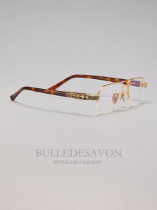 BULLE DE SAVON | Vintage Retro Half-Rim Eyeglass Frames Titanium Anti-Blue Light