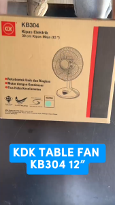 KDK TABLE FAN KB304 30CM/12"  SILVER BLUE/BEIGE/FLAME RED KDK SIRIM APPROVED [READY STOCK]
