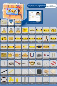 deli | Physics Experiment Set for Secondary Students Electromagnetism Optics Mechanics Electronics Teaching Kit