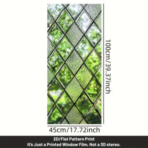 Vintage Tinted Window Glass with Anti-peeping Film Anti-light Electrostatic Scrub Window Film Stained Glass Window Sticker