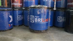 [Kargo] Kursi Tong Berlogo BRI Link Untuk Memperindah Tampilan Toko/Counter