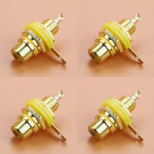 2/4pcs RCA Jack Female Socket Connector Solderable Panel Mount Plug For DIY Wire AV Audio Amplifier Terminal Adapter Couple