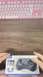 Wireless Hall Effect Game Controller Y04 – 6-Button Fighting Gamepad for Switch/PC/P4 with TurboBack Buttons&Precision Joystick
