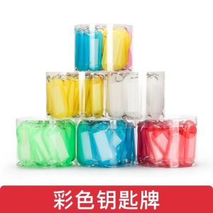 Colorful Plastic Key Tags Keychains Numbered Label Key Boxes Lock Key Rings Creative Gift Festive Supplies Baby Palace