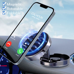 720 Rotatable Metal Magnetic Car Phone Holder Foldable Universal Mobile Phone Stand Air Vent Magnet Mount Support for iPhone Xiaomi