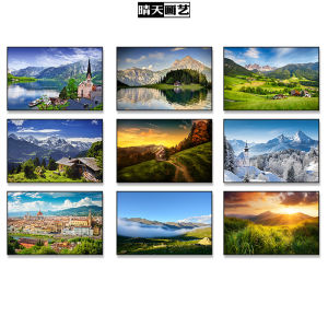 Modern Simple Beautiful Landscape Photography High Definition Hotel Living Room Restaurant Micro Spray Painting Core Sticker