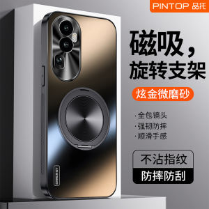 เคสโทรศัพท์มือถือแบบหนึ่งชิ้นสำหรับ OPPO Reno10 pro รุ่นใหม่ ดีไซน์เรียบหรู สไตล์มินิมอล เคสป้องกันแบบหมุนแม่เหล็ก