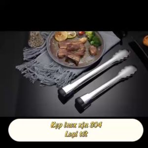 Kẹp gắp đa năng cán dài inox xịn 304 - phụ kiện bàn ăn - kẹp nướng thịt BBQ - dụng cụ gắp đá quày bar - kẹp gắp đá du lịch