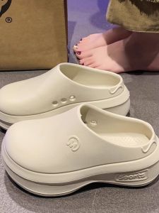 JIFANPAUL | Thick Sole Covered Half Slipper Waterproof Slip-resistant Lightweight