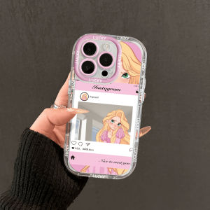 Jasmine Princess Silicone Phone Case for 17Promax 14Pro Flat Fruit 13Long Hair Girl 12Cartoon Protection plus Anti-Fall