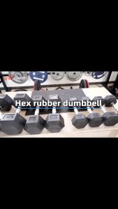 ADSports Commercial Grade 1 Unit 22.5KG Hexagon Dumbbell Rubber Coated With Iron Cast Dumbbell Weight Muscle Training