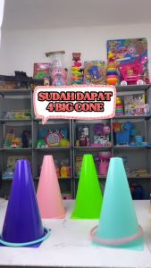 Giggel (BISA COD) Big Cone Ring Throw / Mainan Lempar Cincin Kerucut Rintangan Olahraga / Mainan Anak olahraga Kerucut Plus Ring / CONE RING MAINAN ANAK LATIHAN OLAHRAGA FUTSAL DLL