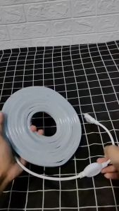 PAKET LAMPU LED NEON FLEX AC220V WATERPROOF 10 METER GRATIS 1 SOKET (SOKET SUDAH TERPASANG)