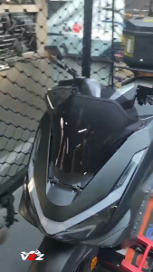 V2Z PCX 160 V1 Windshield 2021-2024 3mm Thick Acrylic Clear & Smoke Black Durable High Quality