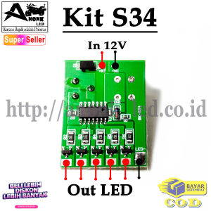 Kit modul Strobo 5Channel - Kit Modul S34 - Modul Strobo Running 5Channel Combinasi