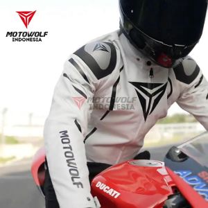 Jaket Motor Kasual Protektor Sunmori Touring Men Wear-Resistant Motrcycle Jacket Winter Warm Motowolf JM9