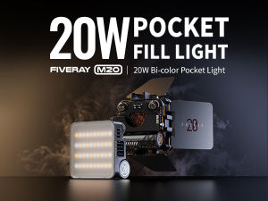 ZHIYUN FIVERAY M20C RGB 20W 2500K-10000K LED Video Light Photography Lights Fill Lamp App Control for Photo Studio Photography