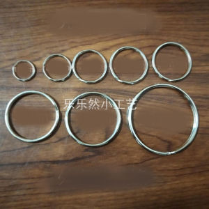 100-Pack 304 Stainless Steel Key Ring Hooks Car Theme Double Ring Thin Line Pure Color Creative Gift Keychains Automobile Accessories