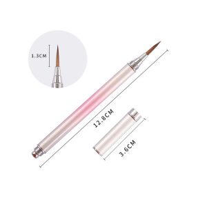 1PCS Metal Handle Nail Brush Kolinsky Mink Hair Manicure Brushes UV Gel Painting Drawing Nail Pens Salon Nail Tools
