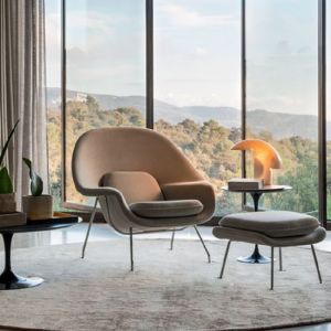 Scandinavian Single-Seat Sofa Chair Designer Creative Uterine Chair Womb Chair Leather Accessible Luxury Casual Lunch Break Recliner