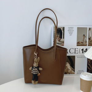 Retro Large Capacity Commuter Casual Tote Bag Vintage Underarm Single Shoulder Bag Soft Surface PU Pure Color Autumn Winter New Style