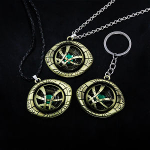 Movie Dr.s Eye Necklace Rotatable Pendant Strange Infinity Time Necklace Men Women Cosplay Prop Accessories Gifts