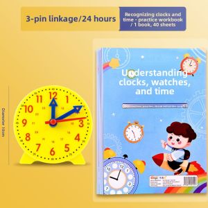 JIELI | Educational Time Learning Clock Model 12/24 Hour Three-Handed Linkage